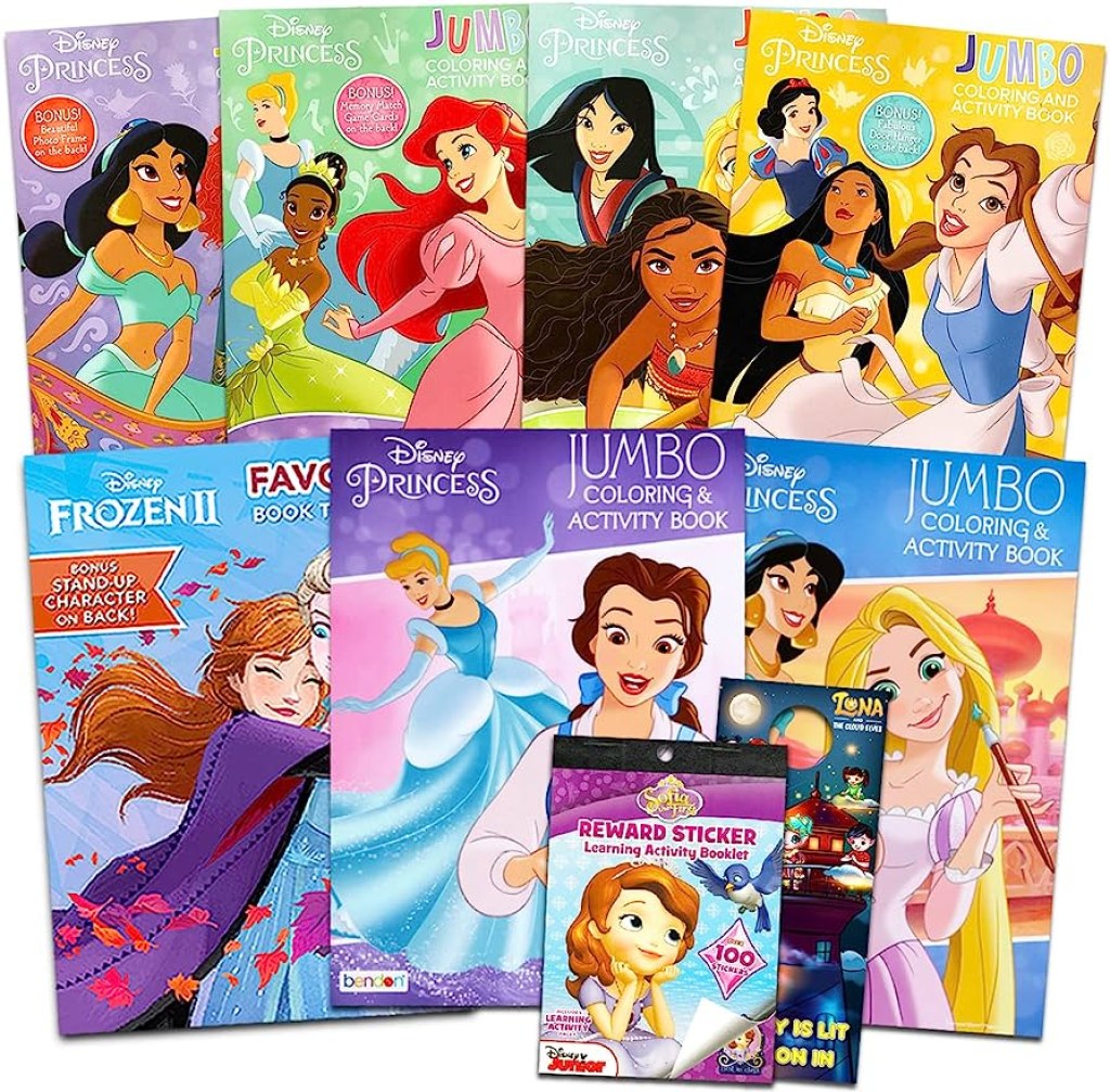 Picture of: Disney Princess Coloring Book Super Set for Kids –  Jumbo Disney