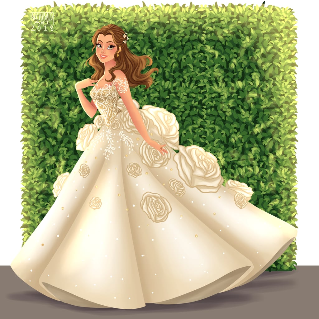 Picture of: Disney Princesses as Brides Art  POPSUGAR Smart Living