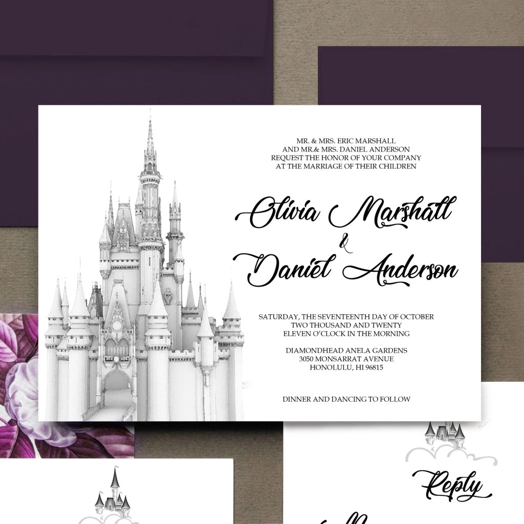 Picture of: Fairytale Wedding Invitations Disney Inspired Wedding – Etsy