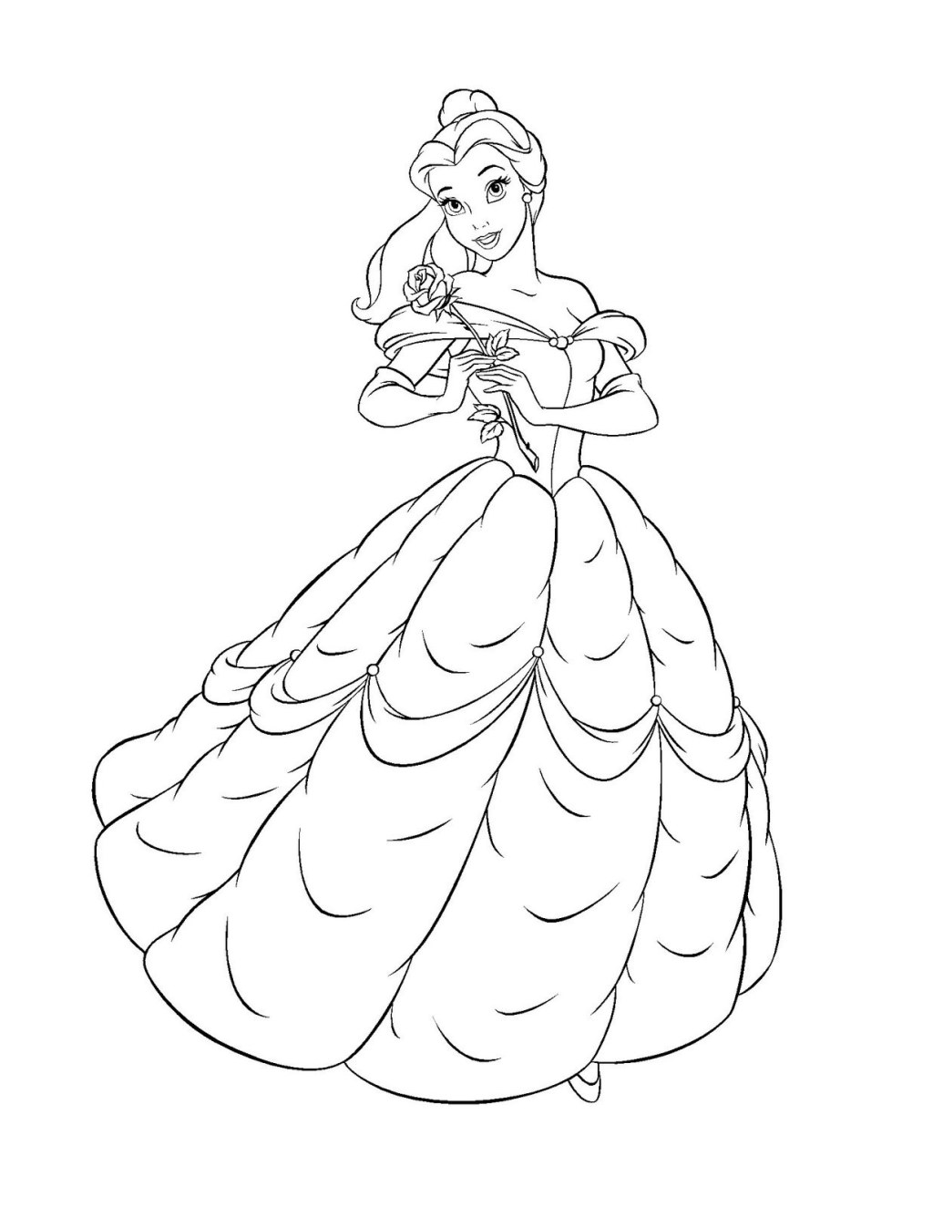 Picture of: Free Printable Belle Coloring Pages For Kids