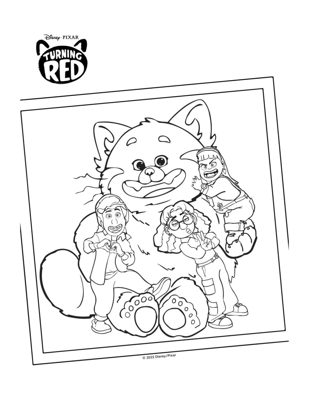 Picture of: FREE Printable TURNING RED Coloring Pages – Lola Lambchops