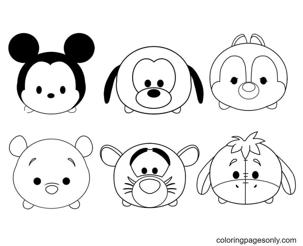 Picture of: Kawaii Disney Characters Coloring Pages – Kawaii Coloring Pages