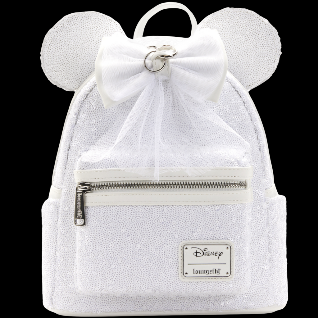 Picture of: Loungefly Disney Minnie Sequin Wedding Mini Backpack