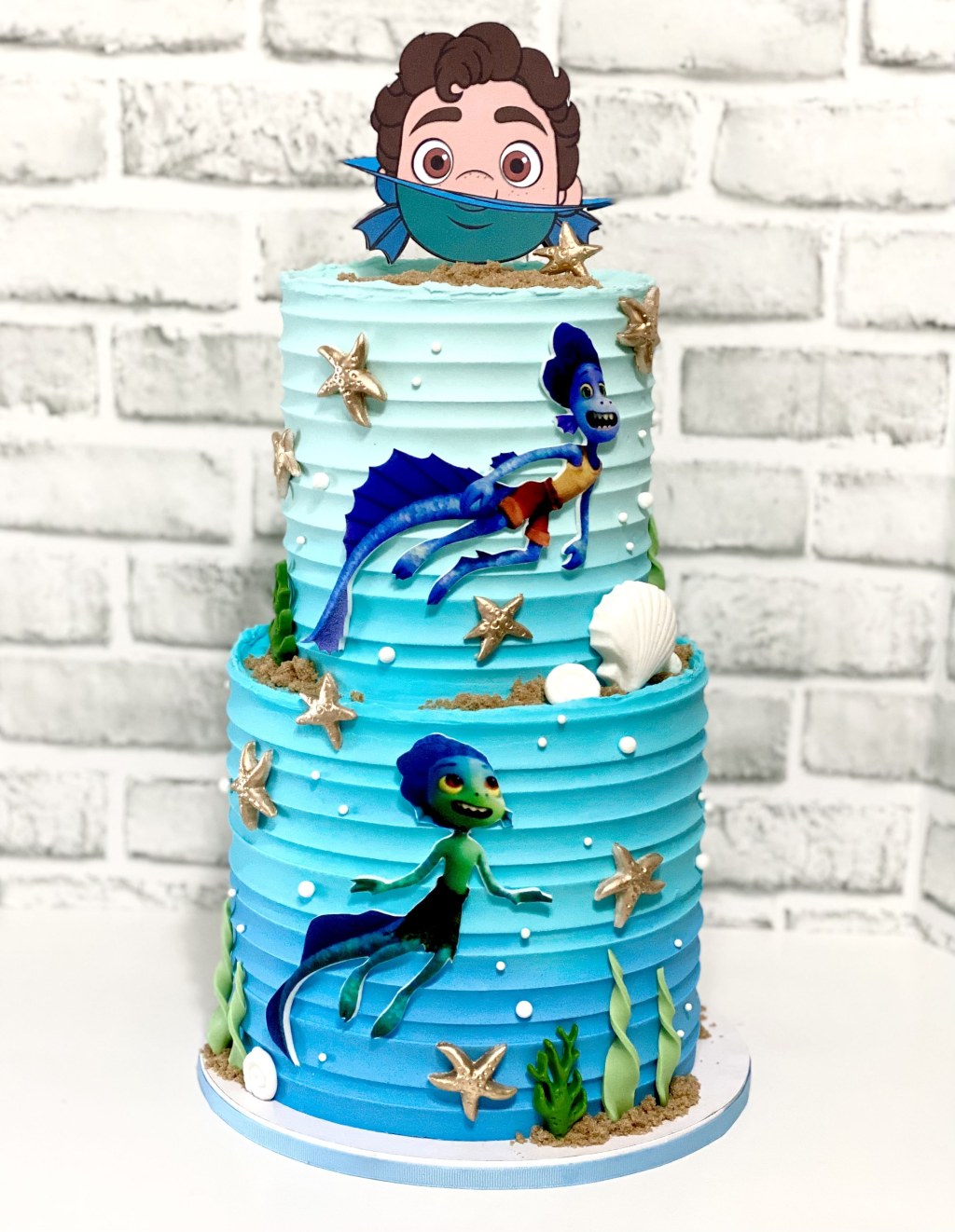 Picture of: Luca Cake  Disney birthday cakes, Birthday party cake, Disney