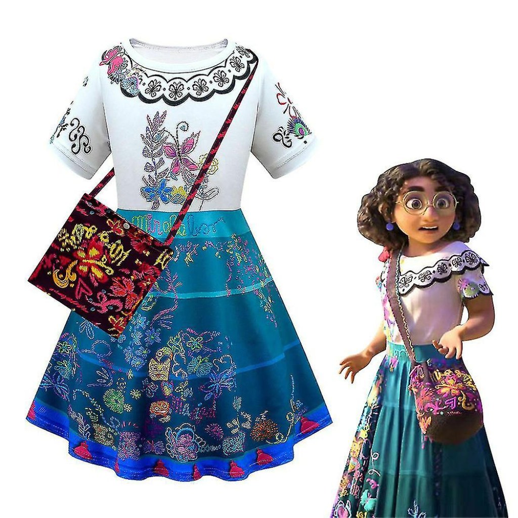 Picture of: Mädchen Disney Encanto Mirabel Kleid Party Kostüm Cosplay Kostüm-