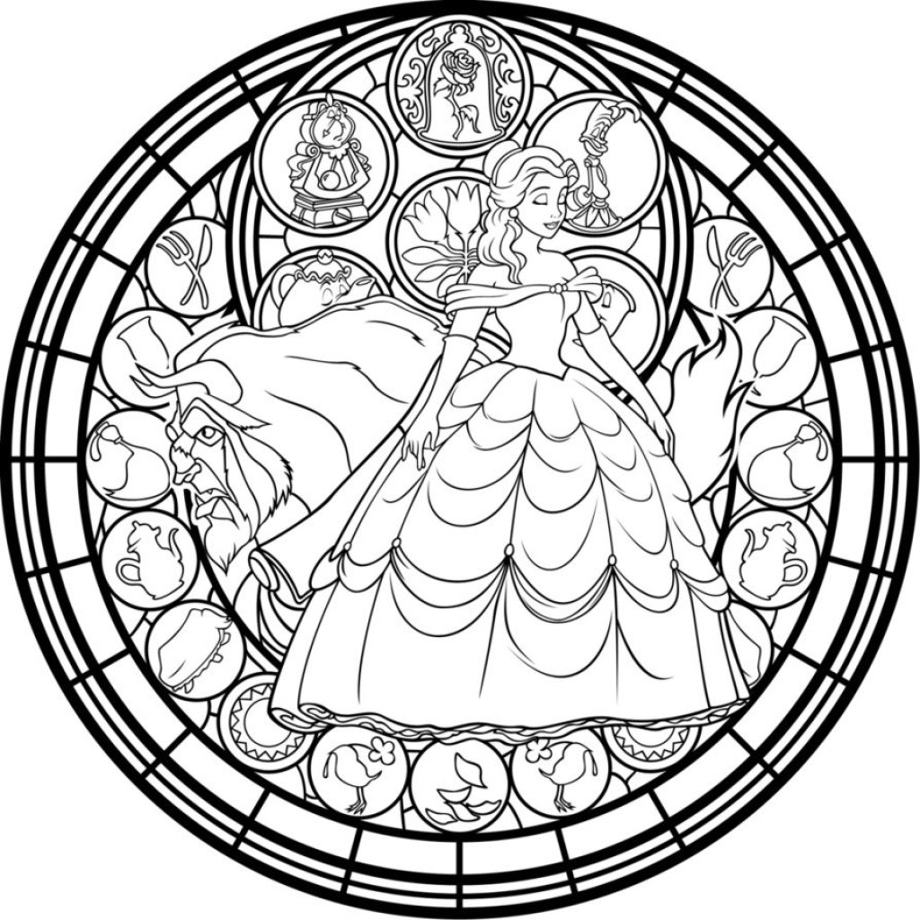 Picture of: Pinterest  Disney stained glass, Mandala coloring pages, Disney
