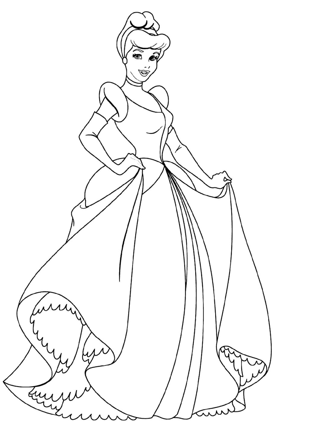 Picture of: Princess Coloring Pages Cinderella  K Worksheets  Princess