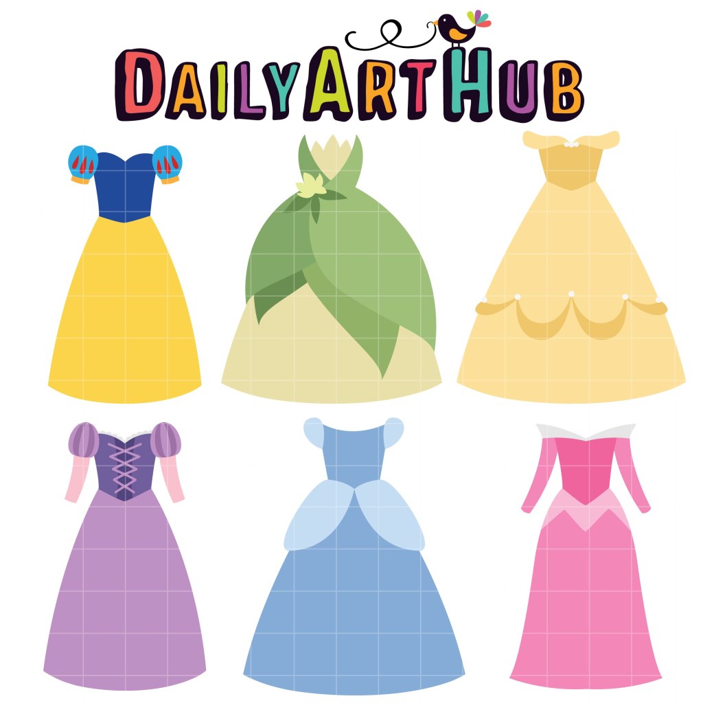Picture of: Princess Dresses Clip Art Set – Daily Art Hub // Graphics