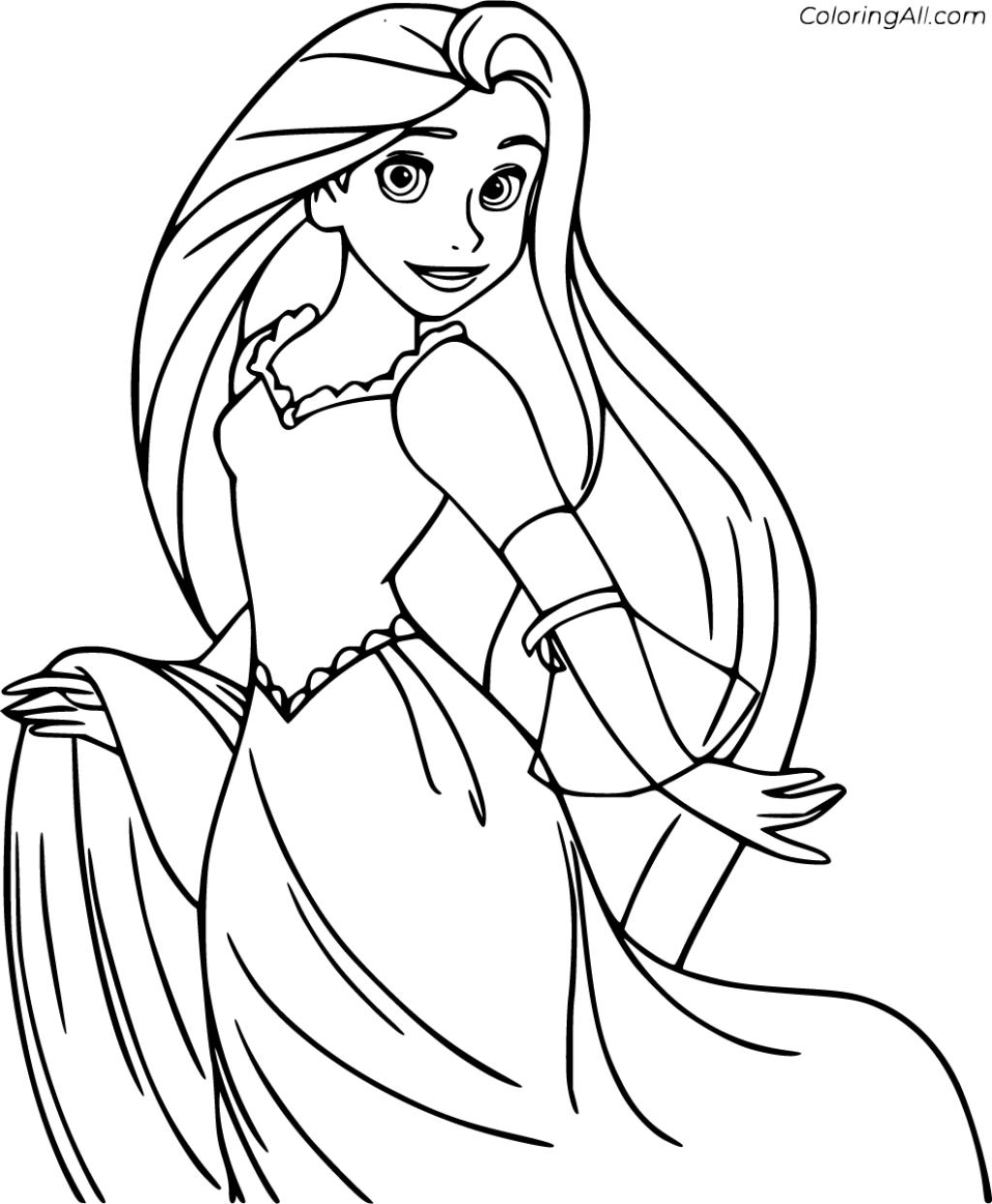 Picture of: Tangled Coloring Pages – ColoringAll